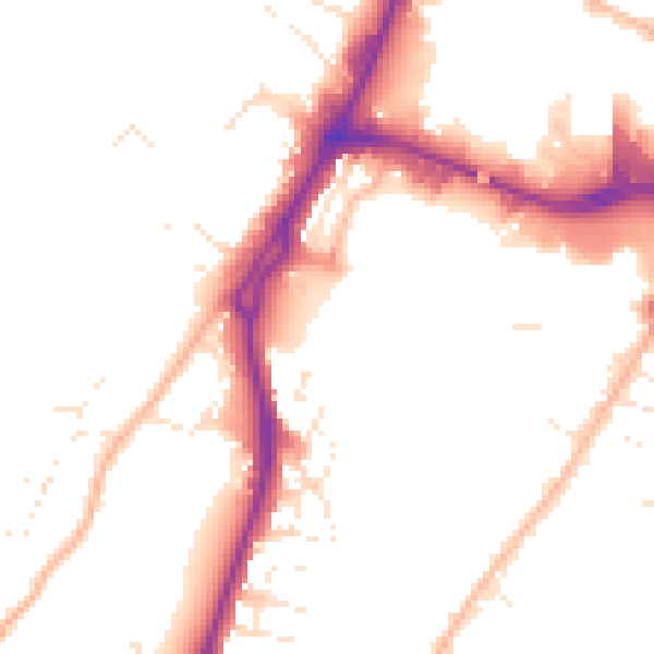 Daytime road noise heatmap for GL2 5SH