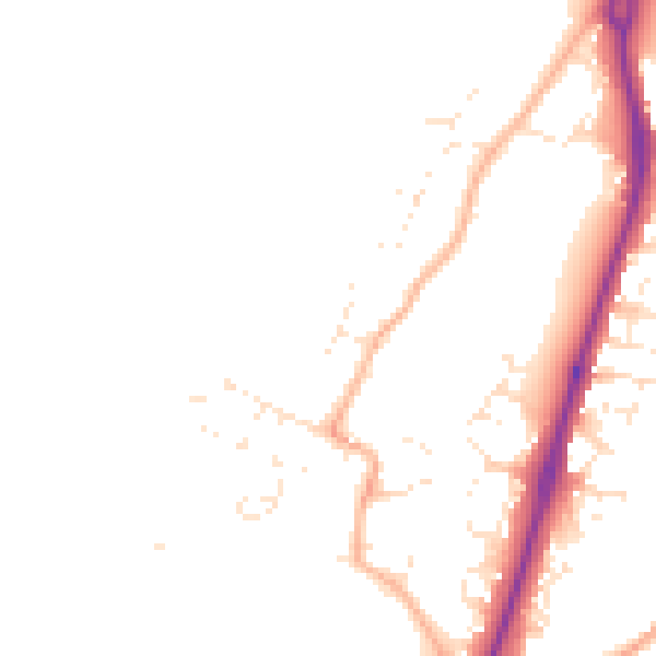 Daytime road noise heatmap for GL2 5XE
