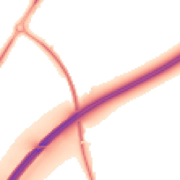 Night-time road noise heatmap for GL2 7AG