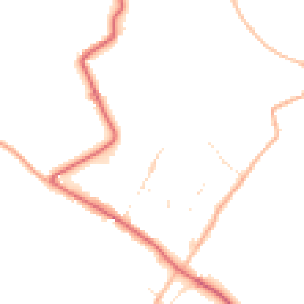 Daytime road noise heatmap for GL2 7AZ