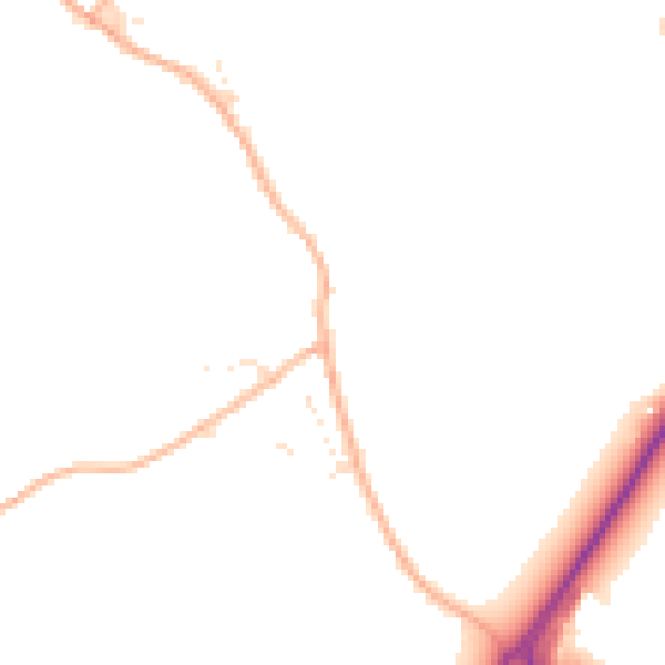 Daytime road noise heatmap for GL2 7DF
