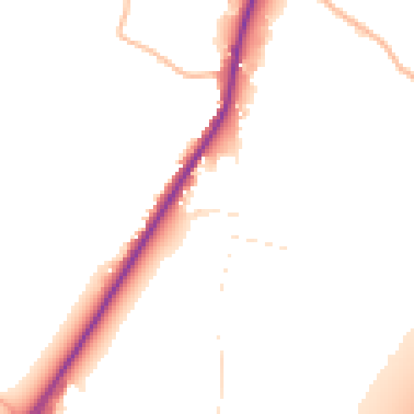 Daytime road noise heatmap for GL2 7DH