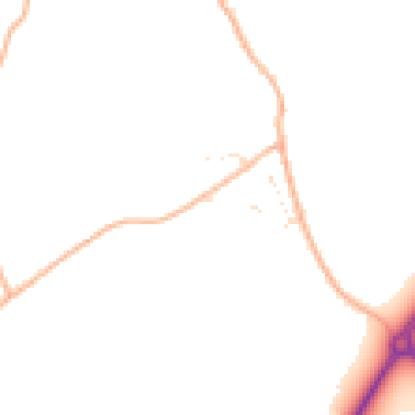 Daytime road noise heatmap for GL2 7DT