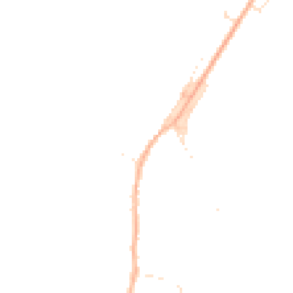 Daytime road noise heatmap for GL2 7EA