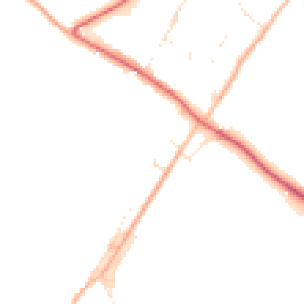 Daytime road noise heatmap for GL2 7EP