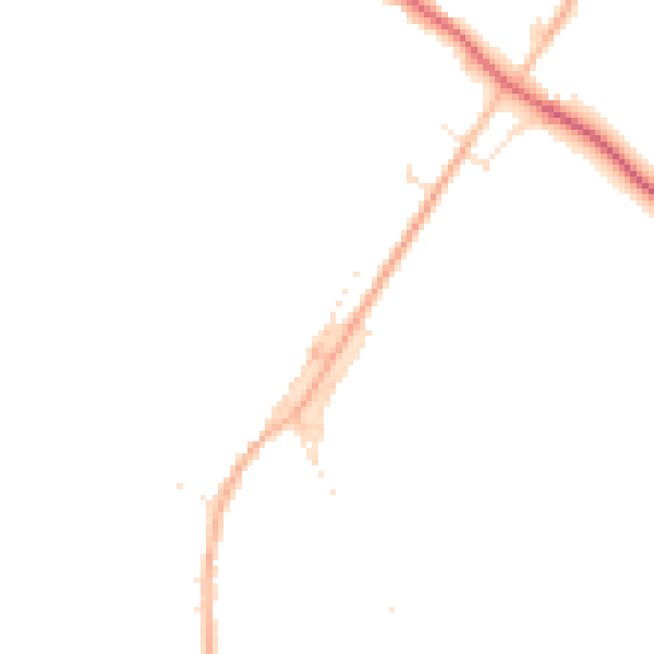 Daytime road noise heatmap for GL2 7ET