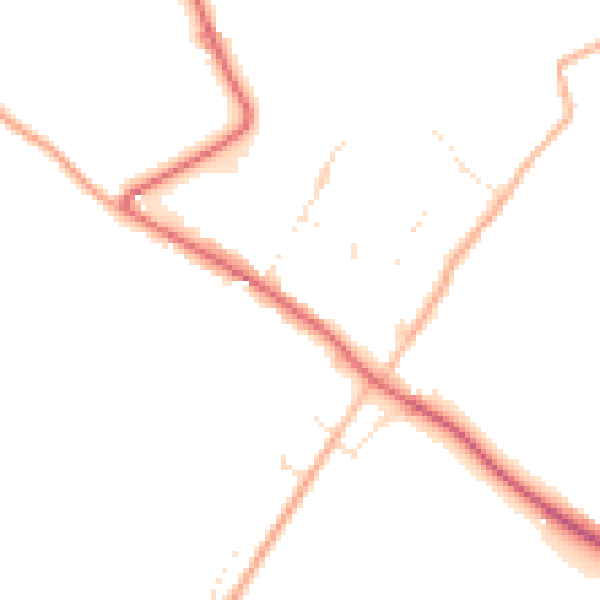 Daytime road noise heatmap for GL2 7HA