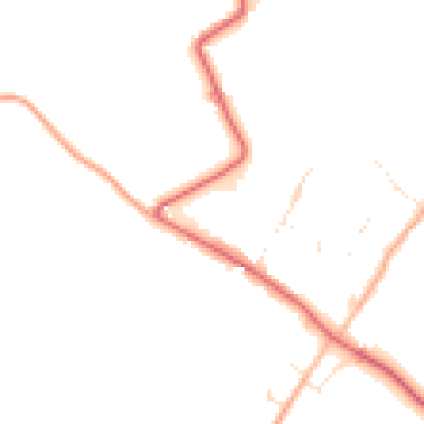 Daytime road noise heatmap for GL2 7HE