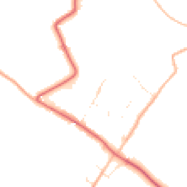 Daytime road noise heatmap for GL2 7HG