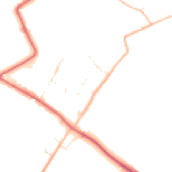Daytime road noise heatmap for GL2 7HH