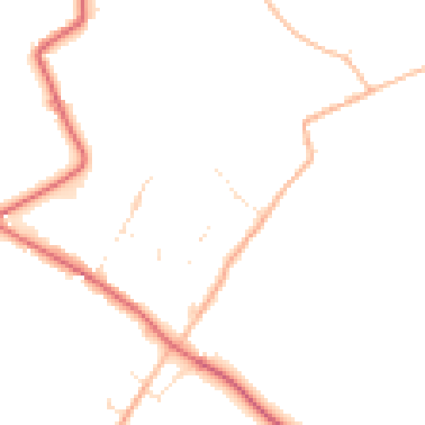 Daytime road noise heatmap for GL2 7HJ