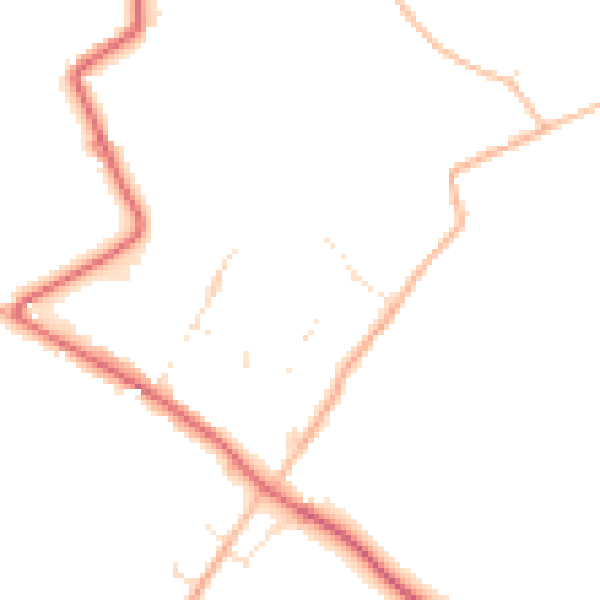 Daytime road noise heatmap for GL2 7HN