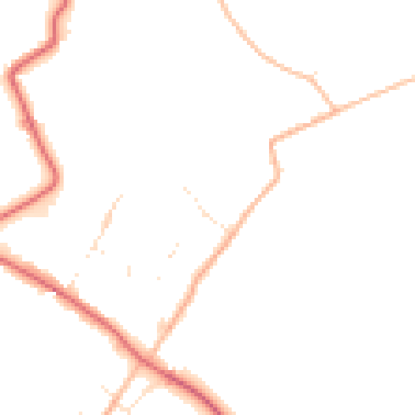 Daytime road noise heatmap for GL2 7HP
