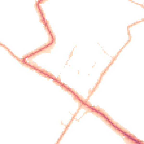 Daytime road noise heatmap for GL2 7HQ