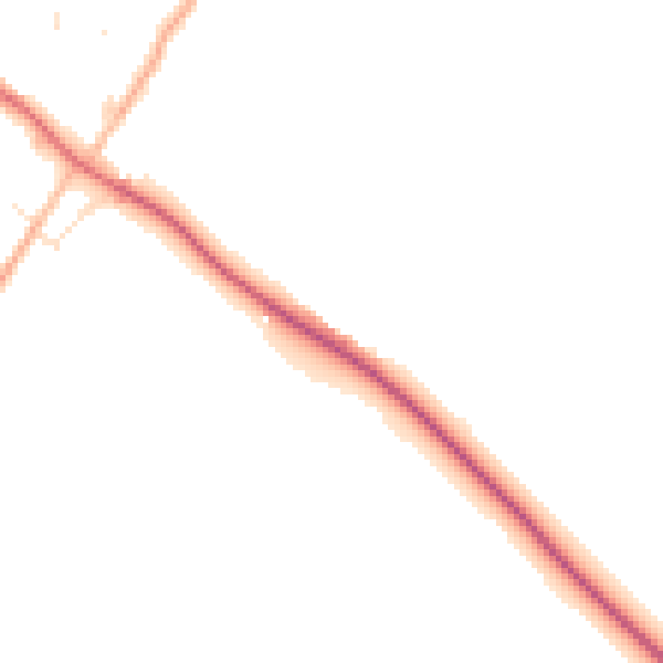 Daytime road noise heatmap for GL2 7HS