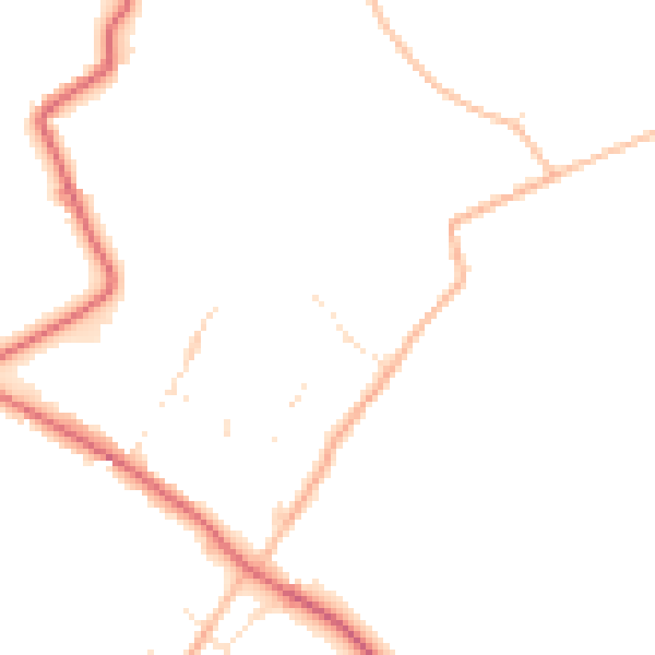 Daytime road noise heatmap for GL2 7HW