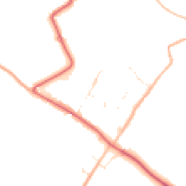 Daytime road noise heatmap for GL2 7HY