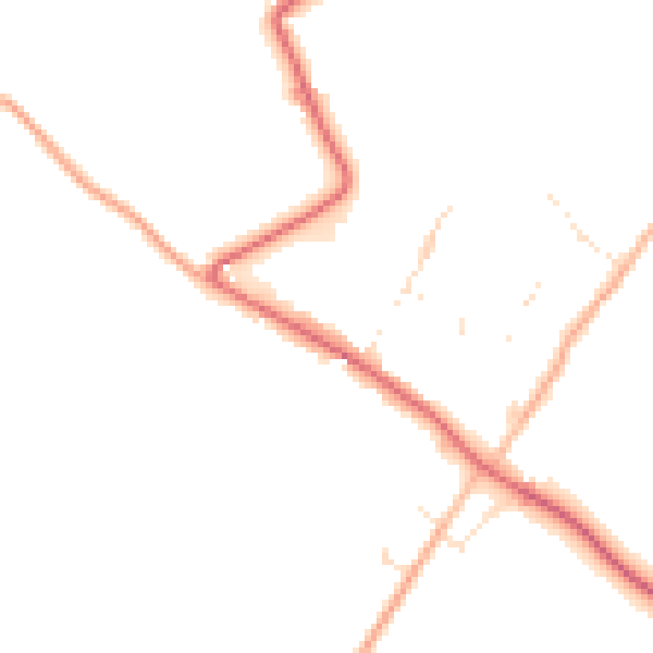 Daytime road noise heatmap for GL2 7HZ