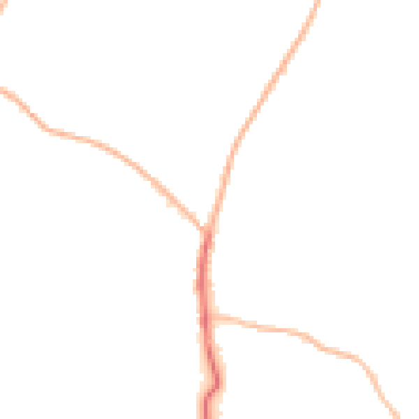 Daytime road noise heatmap for GL2 7JX