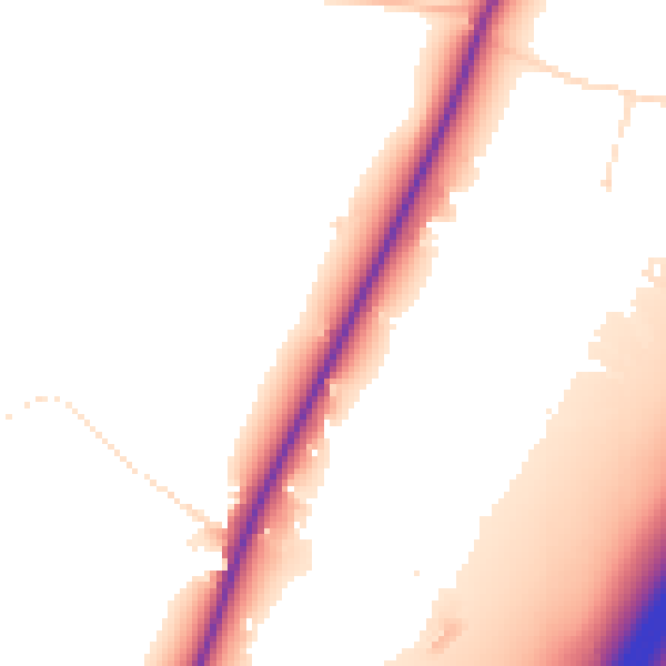 Daytime road noise heatmap for GL2 7ND