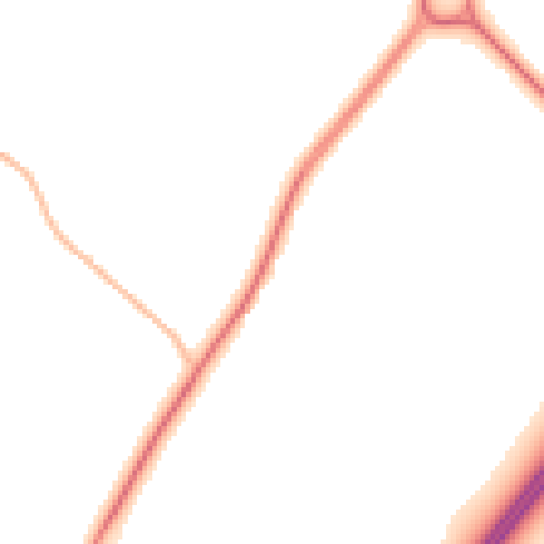 Night-time road noise heatmap for GL2 7PF