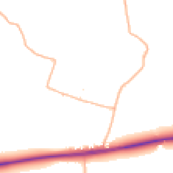 Daytime road noise heatmap for GL2 8BS