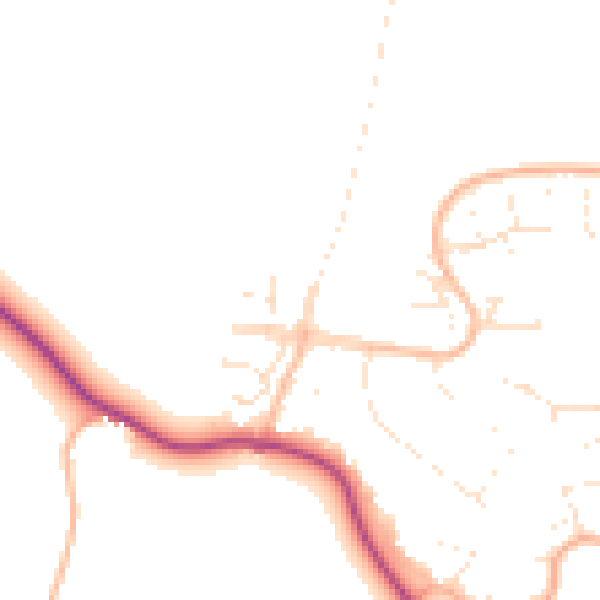 Daytime road noise heatmap for GL2 8FB