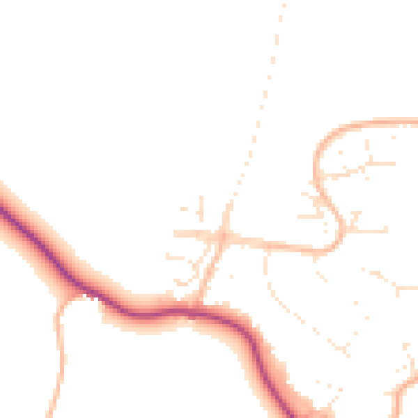 Daytime road noise heatmap for GL2 8FD