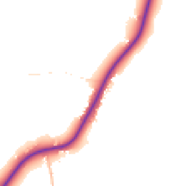 Daytime road noise heatmap for GL2 8JG