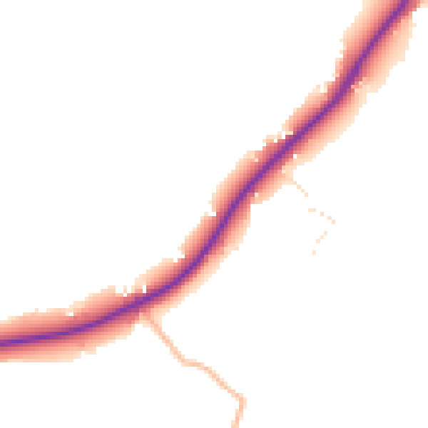 Daytime road noise heatmap for GL2 8LA
