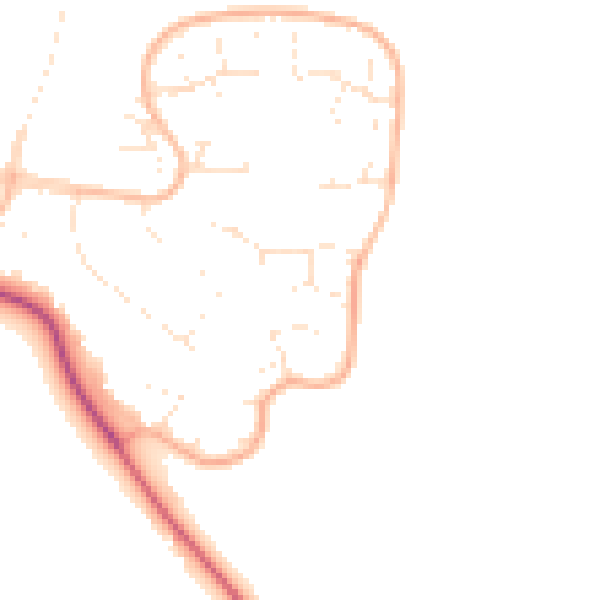 Daytime road noise heatmap for GL2 8LH