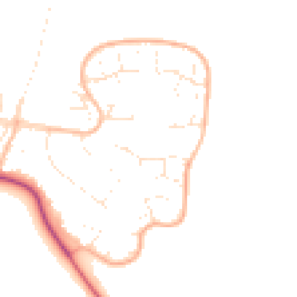 Daytime road noise heatmap for GL2 8LJ