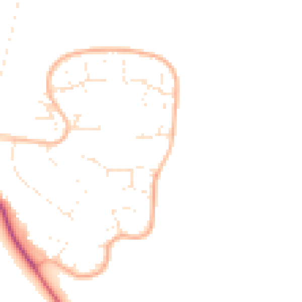 Daytime road noise heatmap for GL2 8LL