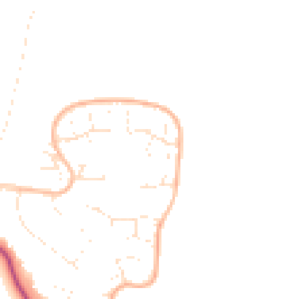 Daytime road noise heatmap for GL2 8LY