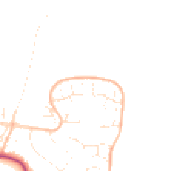 Daytime road noise heatmap for GL2 8LZ