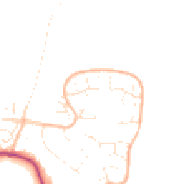 Daytime road noise heatmap for GL2 8NA