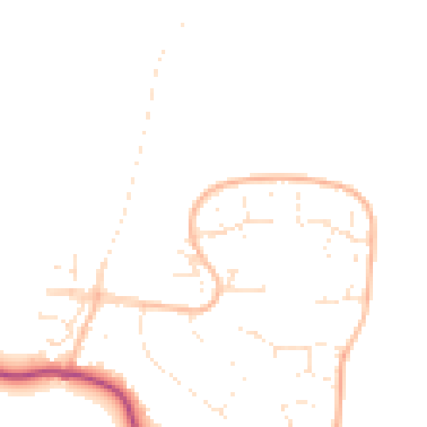 Daytime road noise heatmap for GL2 8NE