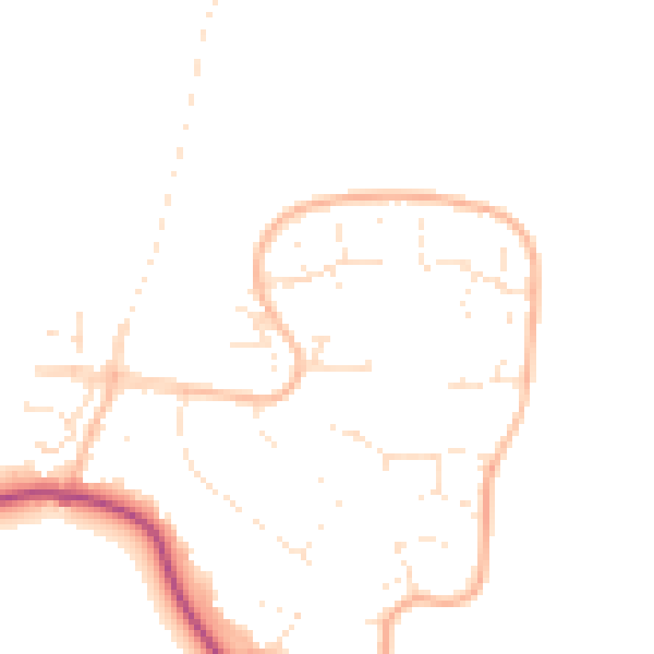 Daytime road noise heatmap for GL2 8NG