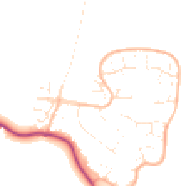 Daytime road noise heatmap for GL2 8NH