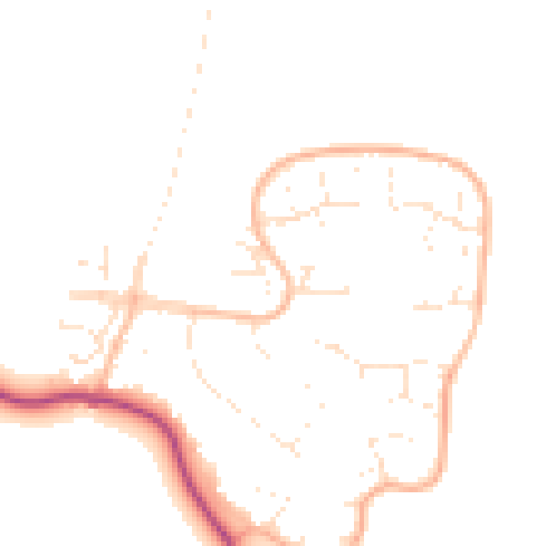 Daytime road noise heatmap for GL2 8NJ