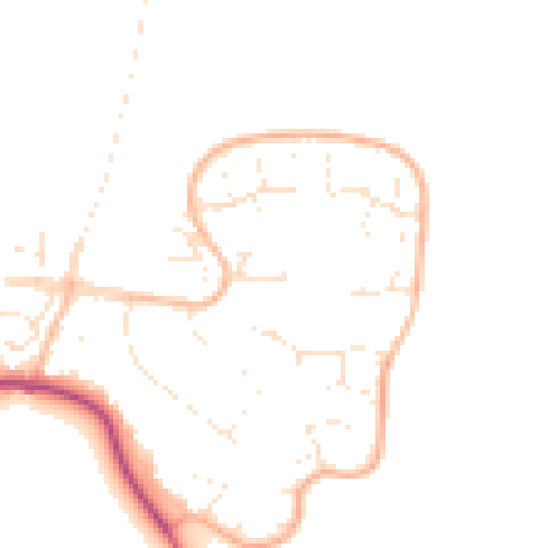 Daytime road noise heatmap for GL2 8NL