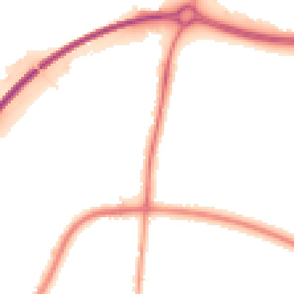 Night-time road noise heatmap for GL2 9AY