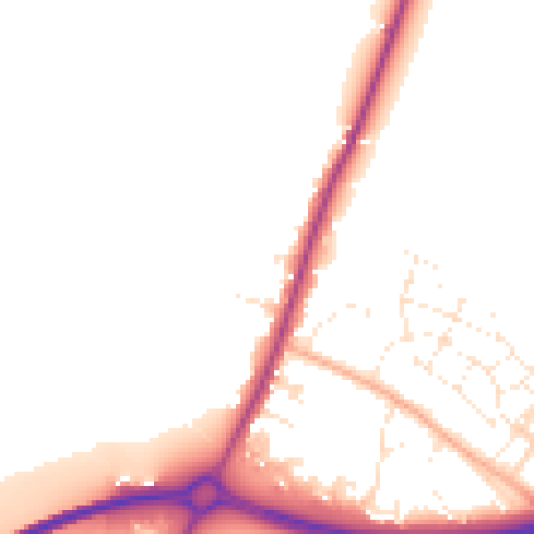 Daytime road noise heatmap for GL2 9BL