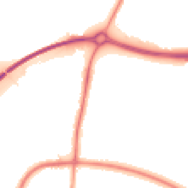 Night-time road noise heatmap for GL2 9ED