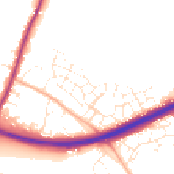 Daytime road noise heatmap for GL2 9FL