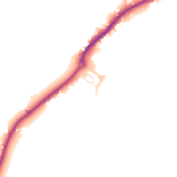 Daytime road noise heatmap for GL2 9GP