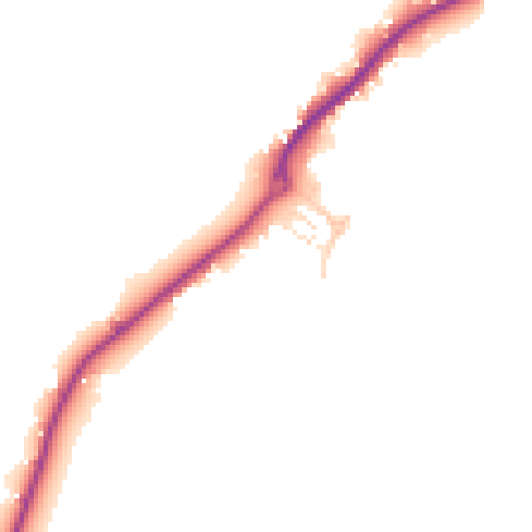 Daytime road noise heatmap for GL2 9GQ