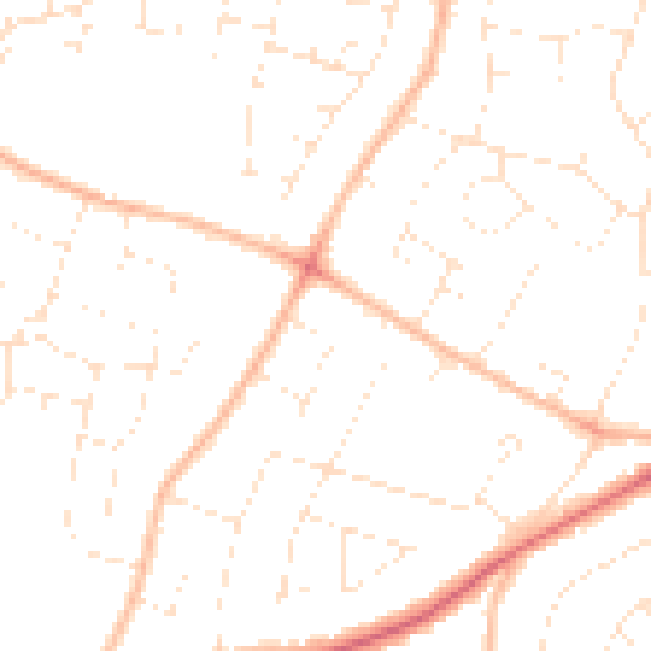 Daytime road noise heatmap for GL2 9LB