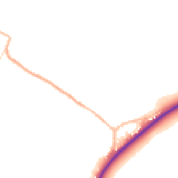 Daytime road noise heatmap for GL2 9NE