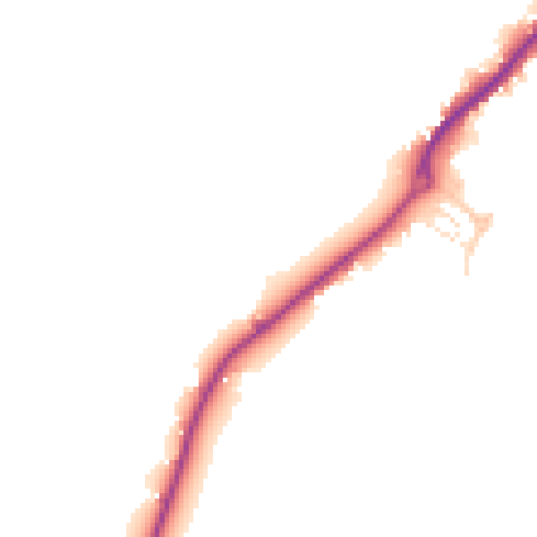 Daytime road noise heatmap for GL2 9PG
